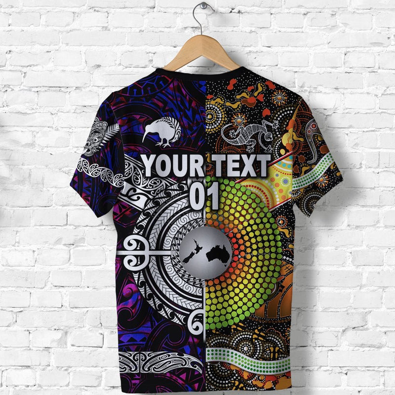 Custom New Zealand and Australia Together Purple, Custom Text And Number T Shirt