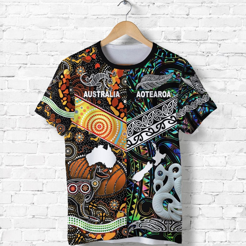 Custom New Zealand and Australia Together Paua Shell, Custom Text And Number T Shirt