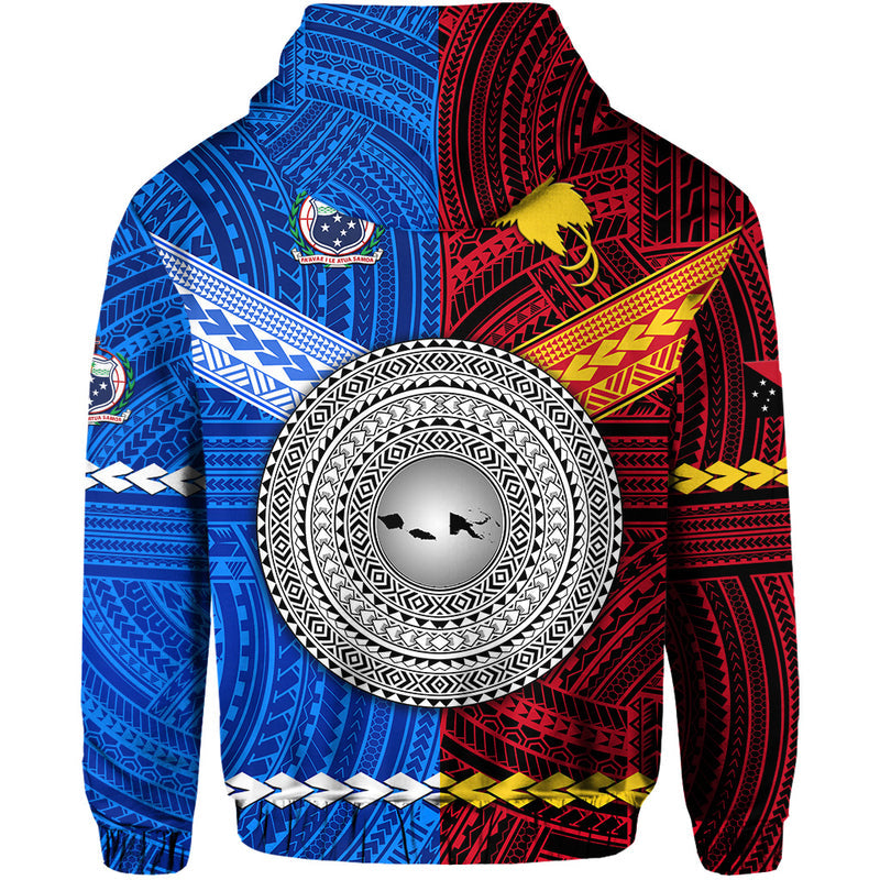 Custom Papua New Guinea Samoa Together Hoodie