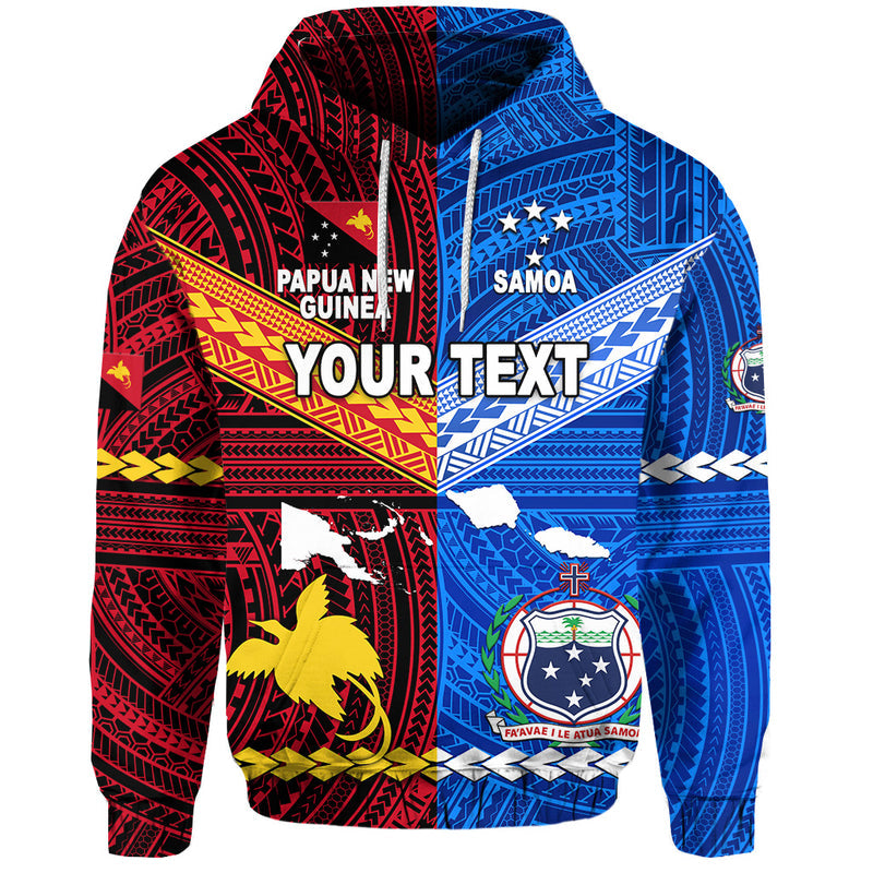 Custom Papua New Guinea Samoa Together Hoodie