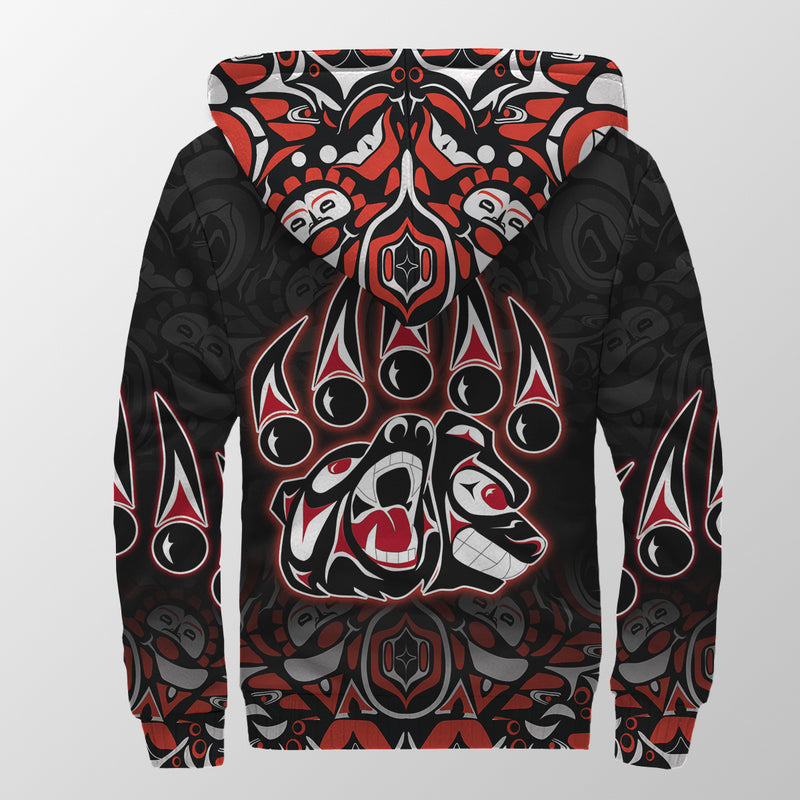 (Custom Personalised) Canada Haida Bear Sherpa Hoodie