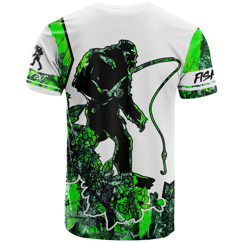 Custom BigfooT Shirt Bigfoot Fishing Sasquatch And Fishing Rod Sun Protection Shirt