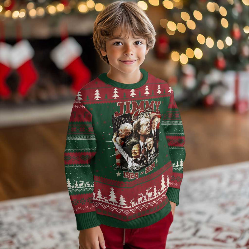 39th President Jimmy Carter Knitted Sweatshirt A Legacy Of Peace And Humanity USA Legacy