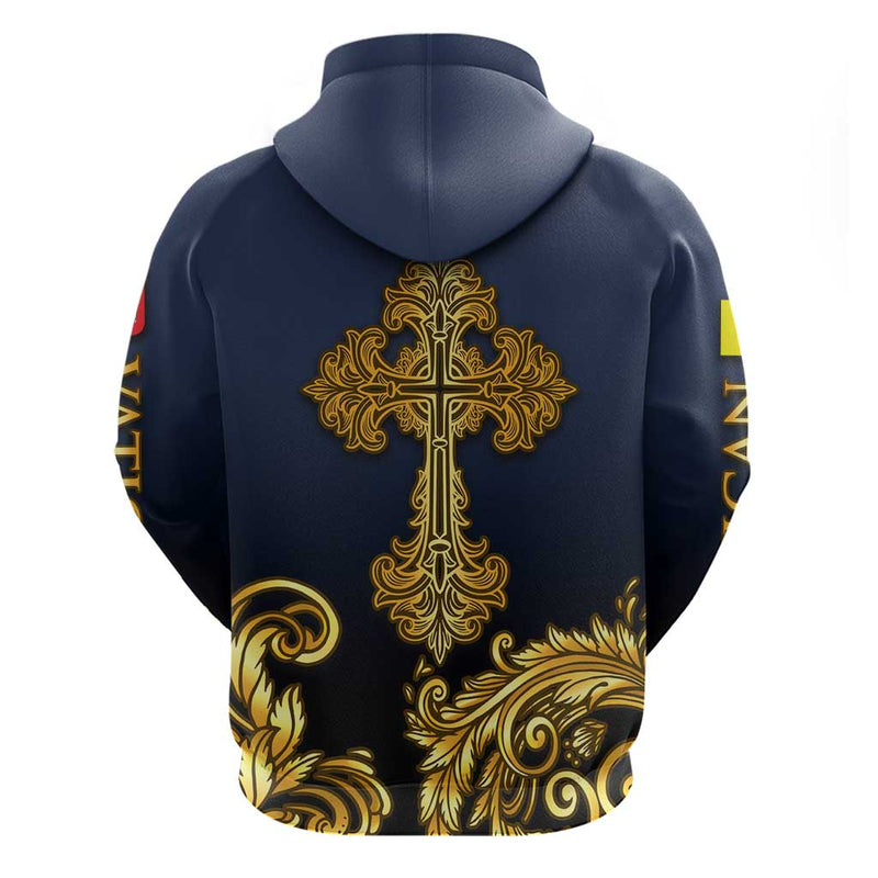 Agnus Dei Lamb of God Latin Catholic Art with Gold Baroque Accents Hoodie