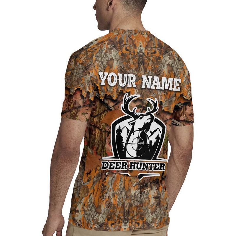 Custom Deer Hunting Big Game Camo Forest Design And Skeleton Archer Rugby Jersey
