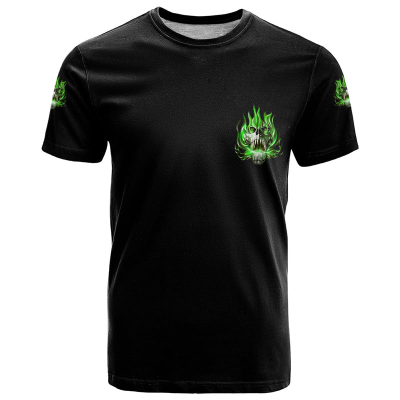 9 Of 10 Voices In My Head Fire Skull T Shirt