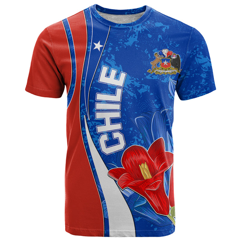 Custom Chile Copihue With Flag T Shirt