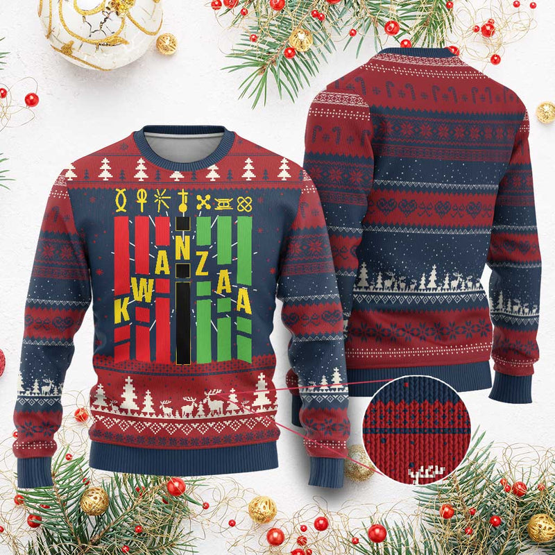 7 Principles Of Kwanzaa African American Ugly Christmas Sweater