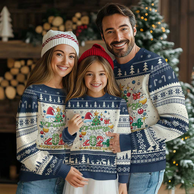 Family Christmas 2024 Making Memories Together Ugly Christmas Sweater