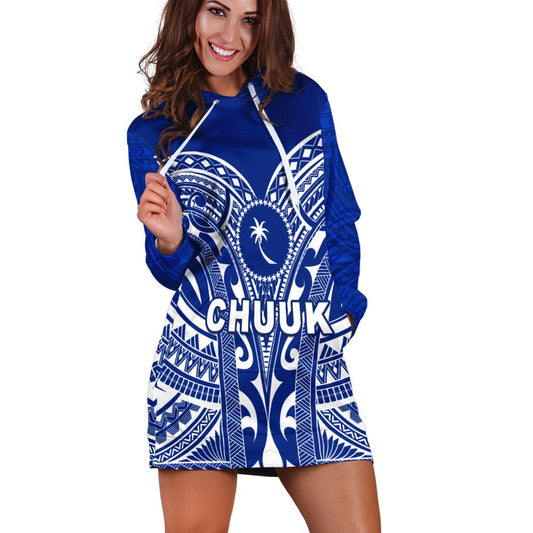 (Custom ) Chuuk Micronesia Hoodie Dress Simple Pattern