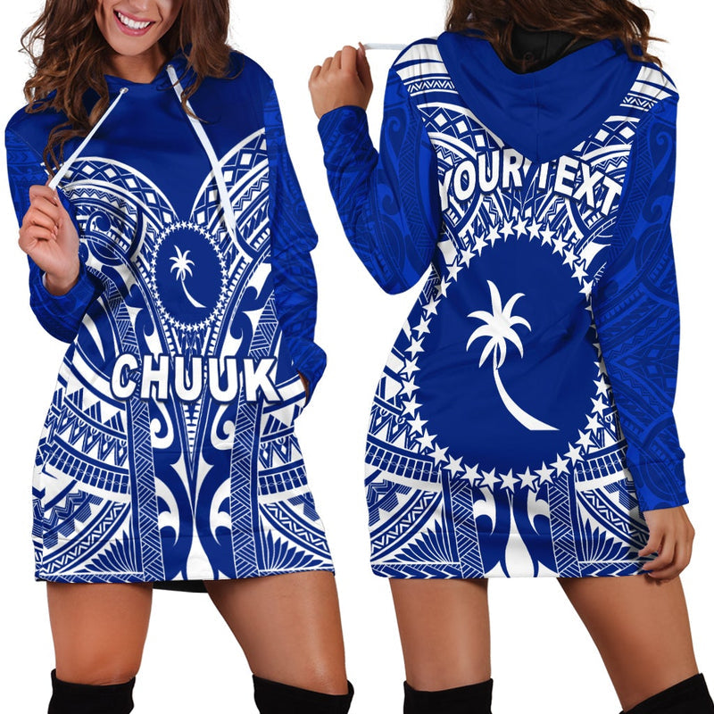 (Custom ) Chuuk Micronesia Hoodie Dress Simple Pattern