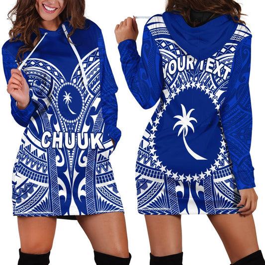 (Custom ) Chuuk Micronesia Hoodie Dress Simple Pattern