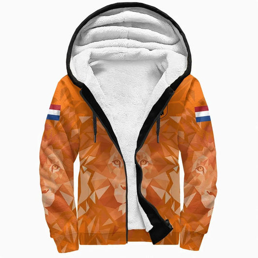 (Custom) Netherlands Lion Euro Soccer Sherpa Hoodie