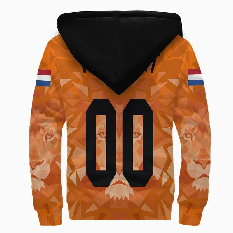 (Custom) Netherlands Lion Euro Soccer Sherpa Hoodie