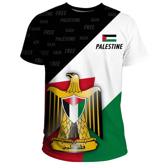 African Palestine Special Edition Flag Coat of Arms T Shirt