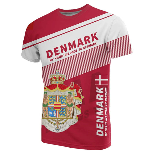 Denmark Flag Motto Limited Style T Shirt