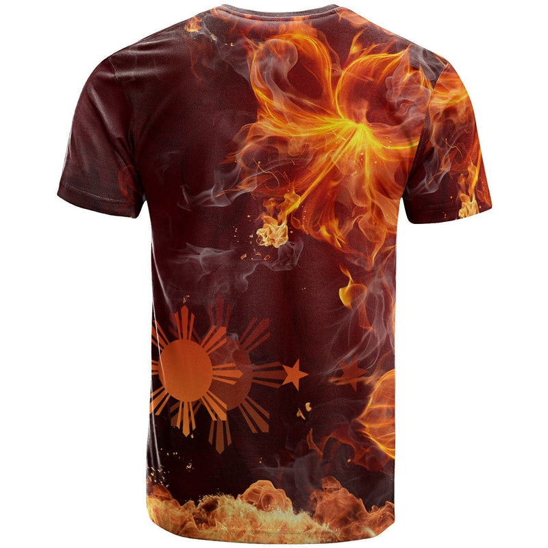Custom The Philippines Fire Hibiscus T Shirt