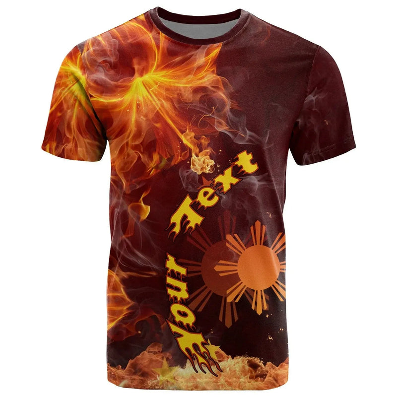 Custom The Philippines Fire Hibiscus T Shirt