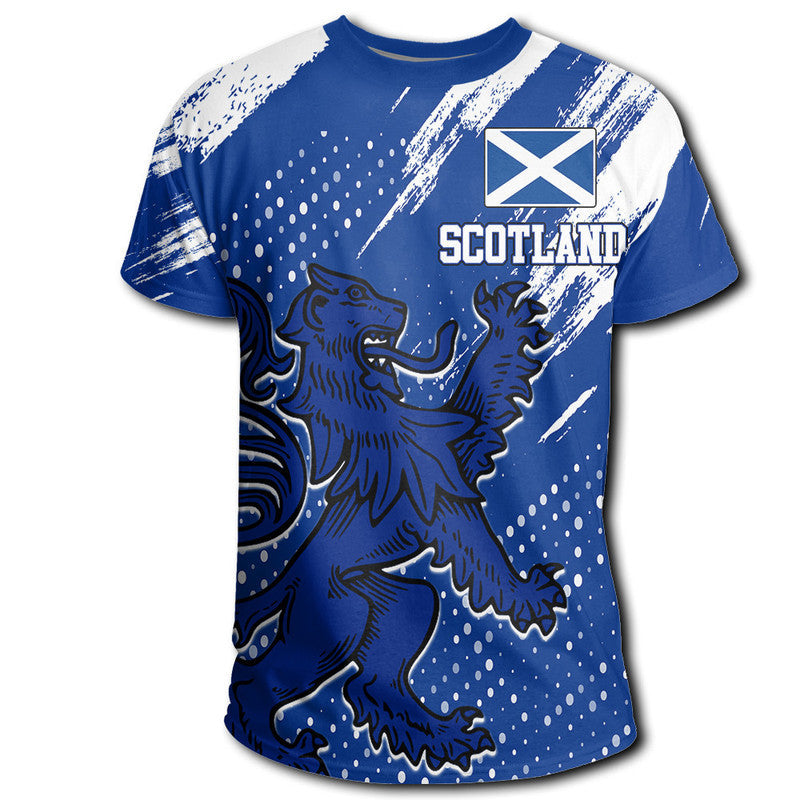 (Custom Text) Scotland Lion Grunge T Shirt