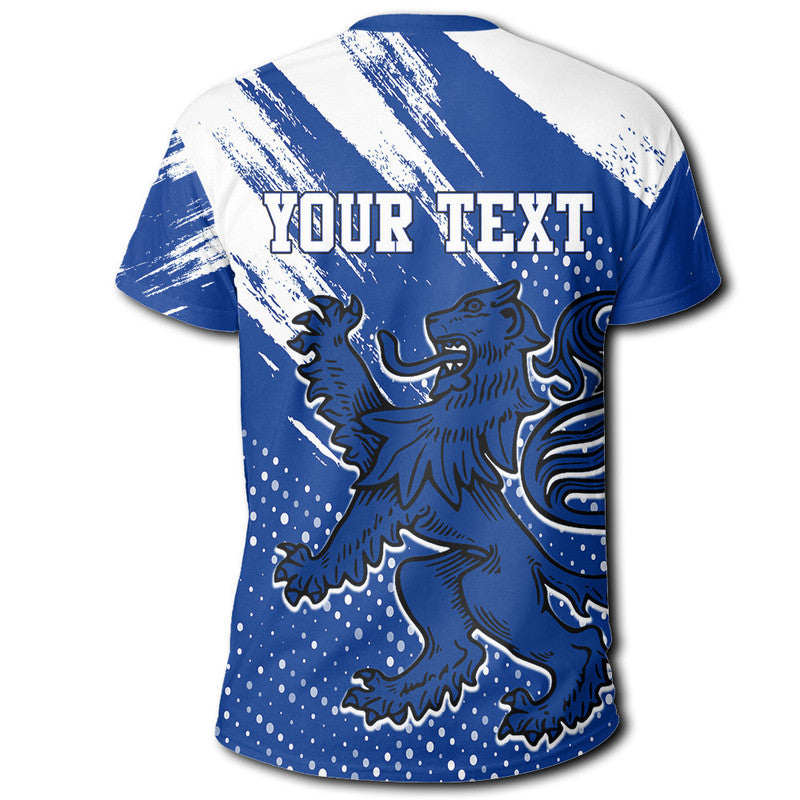 (Custom Text) Scotland Lion Grunge T Shirt