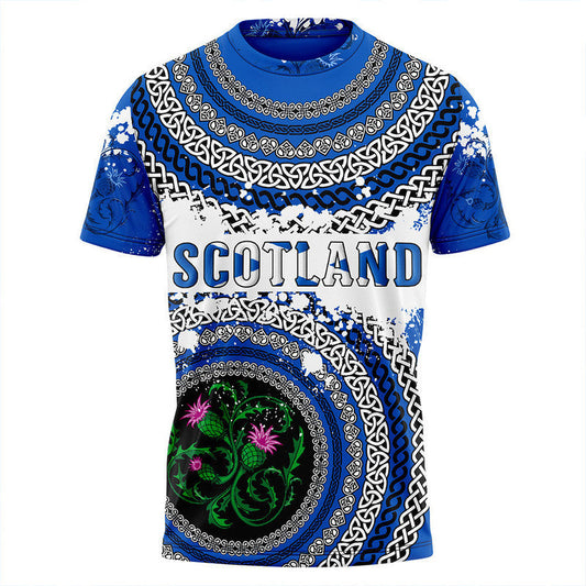 (Custom Text) Scotland Celtic Circle T Shirt