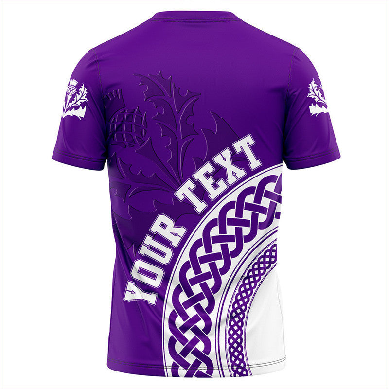 (Custom Text) Scotland Purple Thistle T Shirt