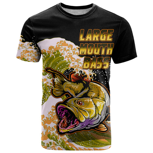Custom Bass Fishing Yellow T Shirt
