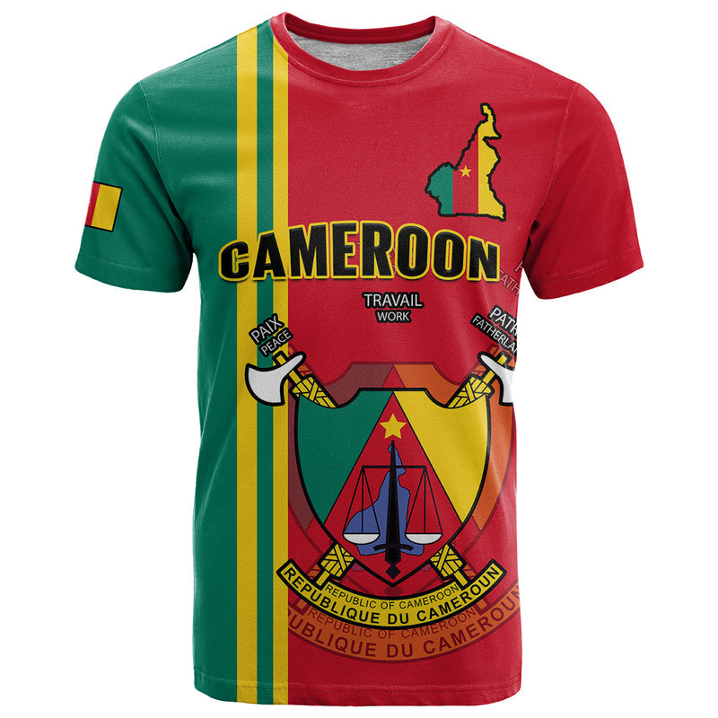 Custom Cameroon Happy Unity Day Cameroun Coat Of Arms T Shirt