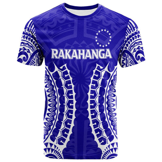 Custom Cook Islands Rakahanga Tribal Pattern T Shirt
