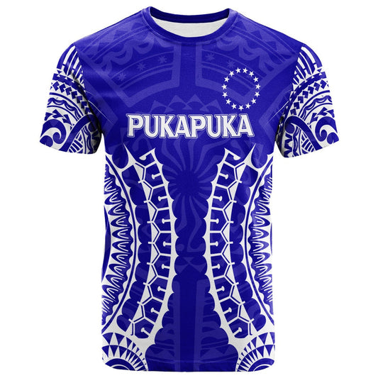 Custom Cook Islands Pukapuka Tribal Pattern T Shirt