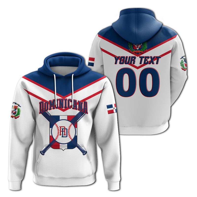 Custom Dominican Republic Baseball Pride Hoodie