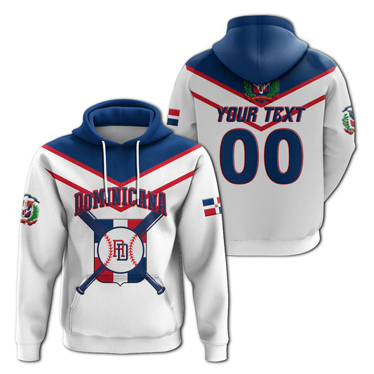 Custom Dominican Republic Baseball Pride Hoodie