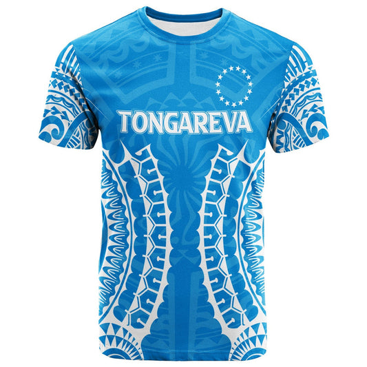 Custom Cook Islands Tongareva Tribal Pattern T Shirt