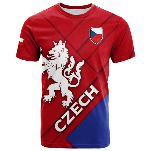 Custom Czech Republic Euro Flag Style T Shirt
