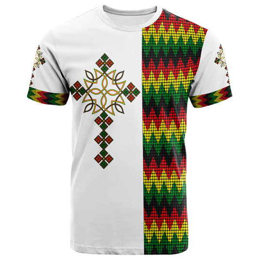Ethiopian Art Cross T Shirt