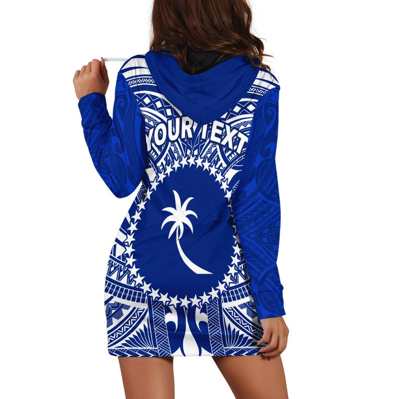 (Custom ) Chuuk Micronesia Hoodie Dress Simple Pattern