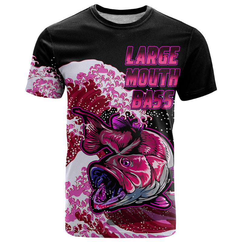 Custom Bass Fishing Pink T Shirt