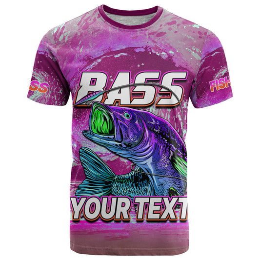 Custom Bass Fishing is Life Hook Sport Largemouth Pink T Shirt