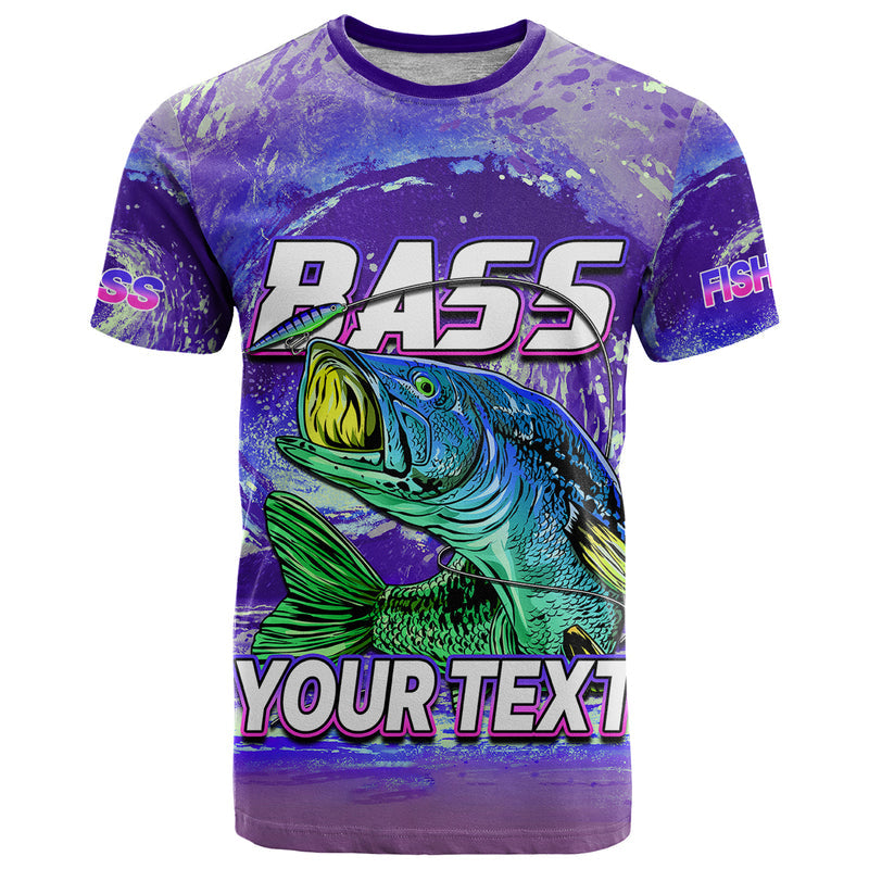 Custom Bass Fishing is Life Hook Sport Largemouth Purple T Shirt