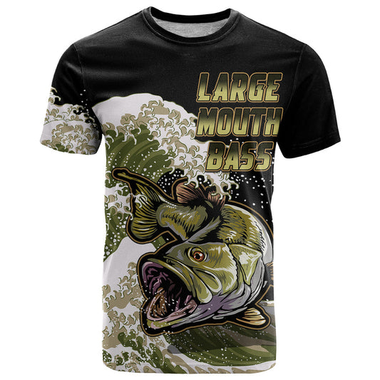 Custom Bass Fishing Gold T Shirt