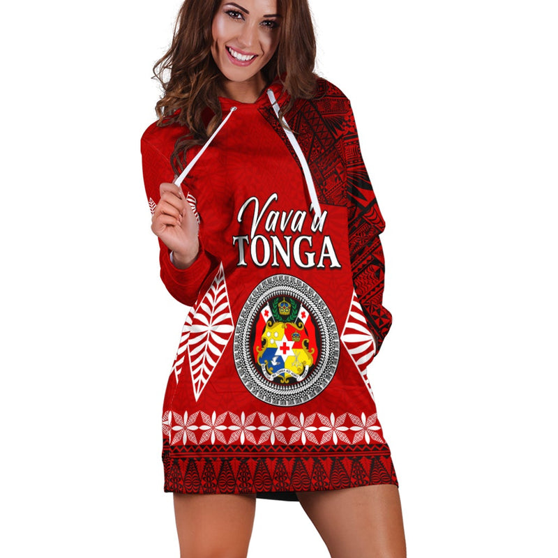 (Custom Personalised) Vava u Tonga Hoodie Dress Tongan Ngatu