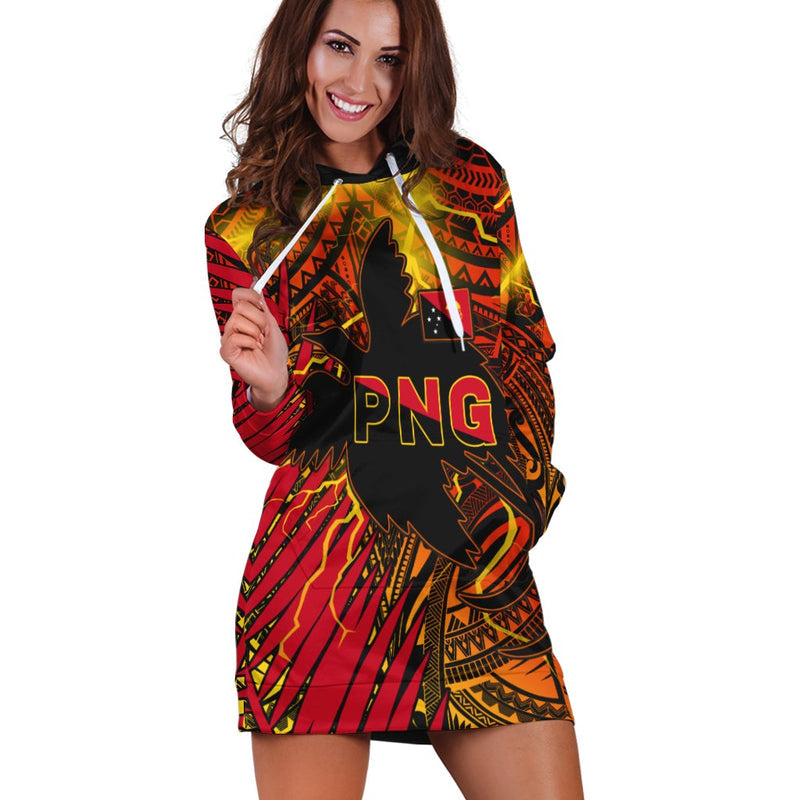 (Custom Personalised) Papua New Guinea Hoodie Dress Style Stalwart Polynesian