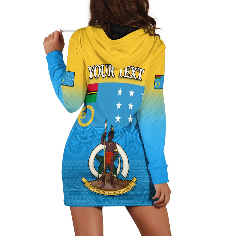 (Custom Personalised) Sanma Province Hoodie Dress Vanuatu Proud