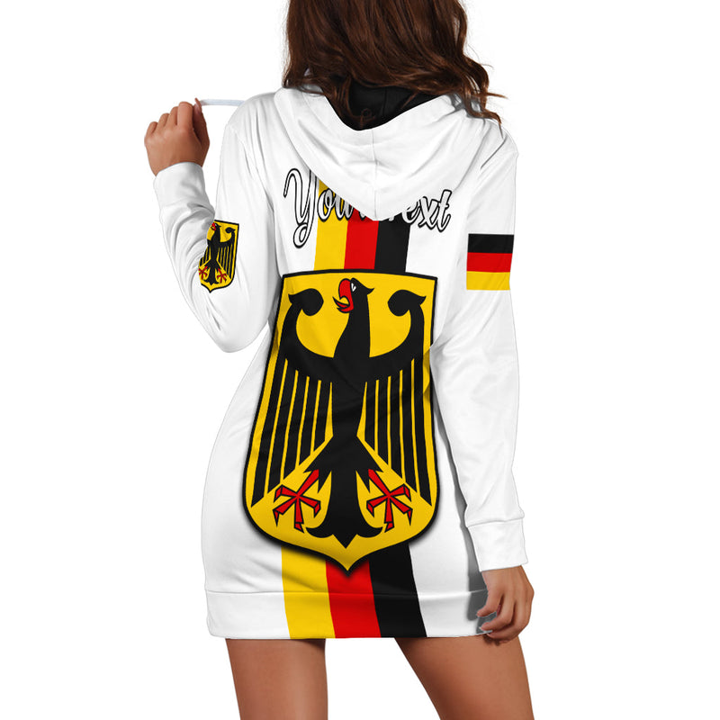 (Custom Personalised) Germany Hoodie Dress Grunge Deutschland Map and Coat Of Arms