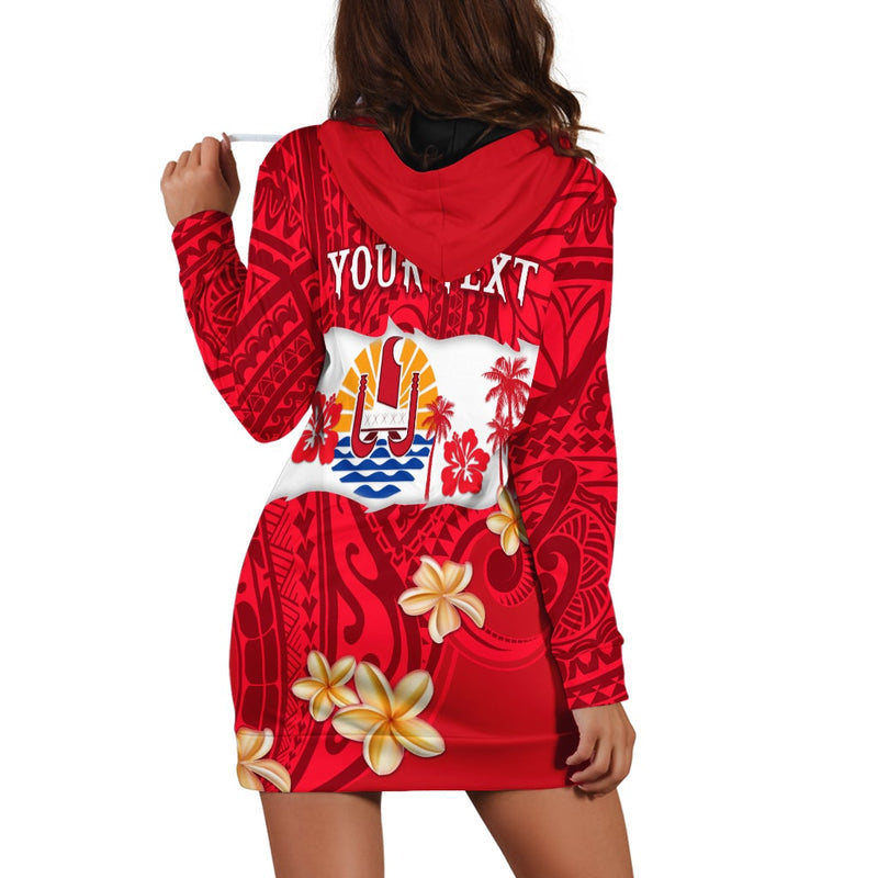 (Custom Personalised) Tahiti Polynesian Hoodie Dress Mythical Destination