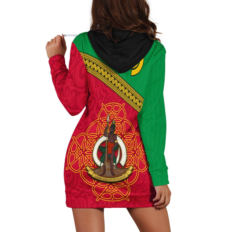 (Custom Personalised) Vanuatu Hoodie Dress Pattern Sand Drawing