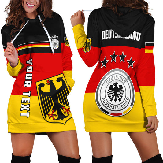 (Custom Personalised) Germany Football Hoodie Dress Deutschland Sporty Style