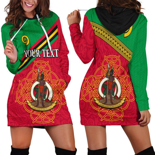(Custom Personalised) Vanuatu Hoodie Dress Pattern Sand Drawing