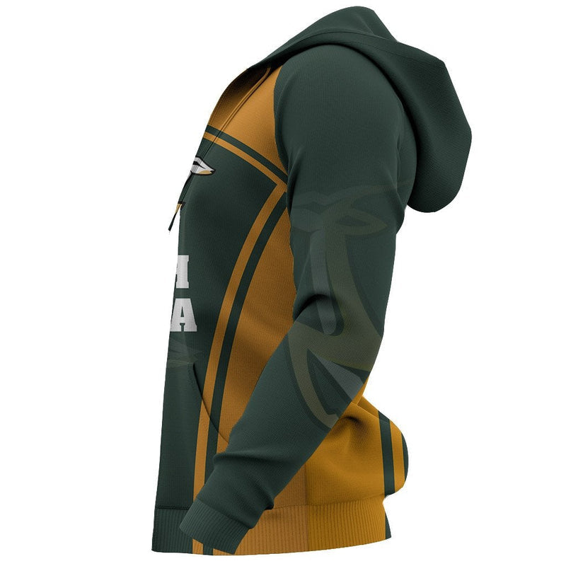 African South Africa Springbok Zipper Hoodie Sport Hoodie