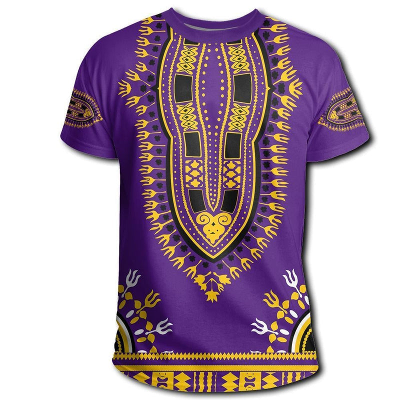 African Dashiki Purple T T Shirt